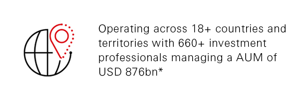 Operating across 18+ countries and territories with 700+ investment professionals managing a AUM of USD 878bn*