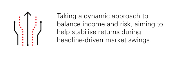 We take a dynamic approach to balance income and risk, aiming to help stabilise returns when headlines drive short-term market swings